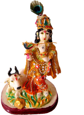 13% OFF on Creativity Centre Krishna Cow Idol Showpiece - 17.7 cm