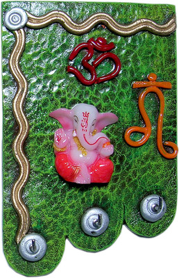 23% OFF on Megifting Om Gan Ganesha-Key Hanger (GRN) Showpiece - 18 cm