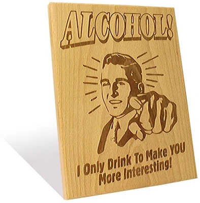 Engrave An Alcoholic's Alibi Plaque Medium Showpiece - 30 cm