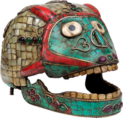 20% OFF on Exotic India Skull (With the Images of Ashtamangala on Reverse Side) Showpiece - 3.81 cm