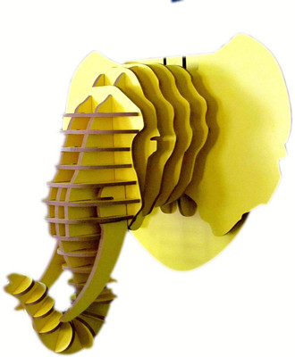 37% OFF on Panache Animal Head AH001-Yellow Showpiece - 80 cm