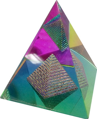 Aadi Shakti Colorful Feng Shui Luck Vaastu Pyramid By Returnfavors Showpiece - 8 cm Aadi Shakti Colorful Feng Shui Luck Vaastu Pyramid By Returnfavors Showpiece - 8 cm