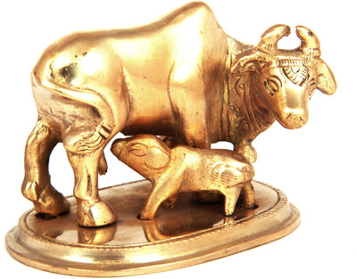 19% OFF on Adaa Brass - Statue Sculpture Kamadhenu with Calf Statue Showpiece - 6.096 cm 19% OFF on Adaa Brass - Statue Sculpture Kamadhenu with Calf Statue Showpiece - 6.096 cm