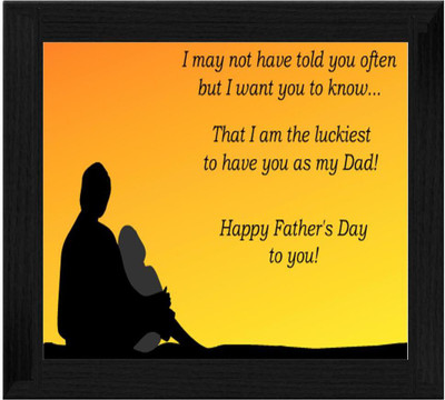 44% OFF on Ellicon B373 Father Day Quotes Showpiece - 19.5 cm