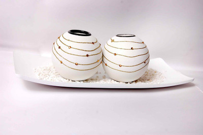 44% OFF on Cosmosgalaxy 2 Spherical Candles In Tray Showpiece - 12 cm 44% OFF on Cosmosgalaxy 2 Spherical Candles In Tray Showpiece - 12 cm