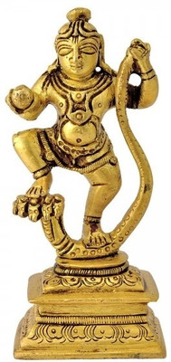 Redbag Lord Krishna Dancing on Serpent Kaliya Brass Sculpture Showpiece - 11.43 cm Redbag Lord Krishna Dancing on Serpent Kaliya Brass Sculpture Showpiece - 11.43 cm