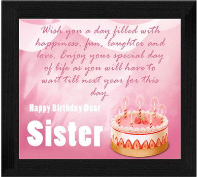 44% OFF on Ellicon B544 Happy Birthday Sister Copy Showpiece - 19.5 cm