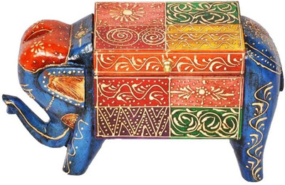 46% OFF on Home and Bazaar Ethnic Handpainted Elephant with Storage Box Showpiece - 17 cm 46% OFF on Home and Bazaar Ethnic Handpainted Elephant with Storage Box Showpiece - 17 cm
