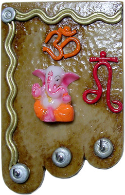 23% OFF on Megifting Om Gan Ganesha-Key Hanger (YLW) Showpiece - 18 cm
