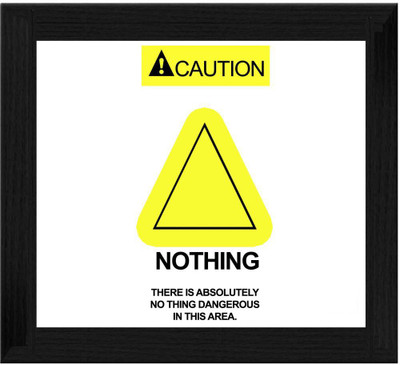 44% OFF on Ellicon B658 Funny Frame Caution Showpiece - 19.5 cm