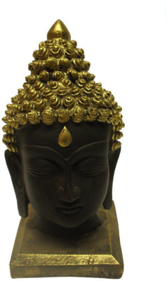 Earth Statue of Buddha face on Square Base Showpiece - 12.7 cm Earth Statue of Buddha face on Square Base Showpiece - 12.7 cm
