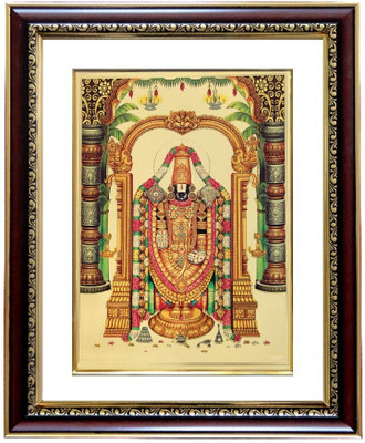 21% OFF on GoldArt GoldFoil Photo Frame Size 4 God Balaji (Wooden Framed) Showpiece  -  42 cm