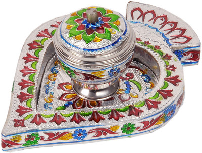 74% OFF on Little India Meenakari Sindoor Box n Tray in White Metal 328 Showpiece - 10 cm 74% OFF on Little India Meenakari Sindoor Box n Tray in White Metal 328 Showpiece - 10 cm