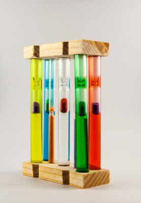 46% OFF on India Bongs Multi Color Lava Tubes and Hourglasses Showpiece - 15 cm