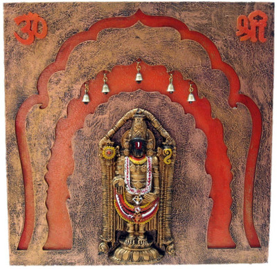 54% OFF on Krafthub Tirupati Balaji On Temple Style Plate With Orange Jali Background Showpiece - 53 cm 54% OFF on Krafthub Tirupati Balaji On Temple Style Plate With Orange Jali Background Showpiece - 53 cm