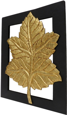 33% OFF on Pindia Fancy Wood Wall Hanging D��cor Golden Single Leaf Frame Panel Painting Showpiece - 30.4 cm 33% OFF on Pindia Fancy Wood Wall Hanging D��cor Golden Single Leaf Frame Panel Painting Showpiece - 30.4 cm