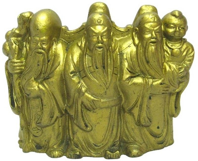 25% OFF on Eshoppee Fang Shui / Vastu / Fuk Luk Sau For Health/Welth And Happiness Showpiece - 7.5 cm