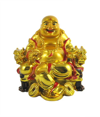 20% OFF on Eshoppee feng shui laughing buddha sit on chiar Showpiece - 10 cm 20% OFF on Eshoppee feng shui laughing buddha sit on chiar Showpiece - 10 cm