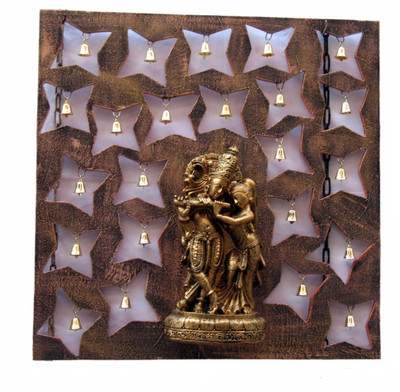 11% OFF on Krafthub Radha Krishna Standing - Surrounded By Bells In Star Cutting Showpiece - 51 cm 11% OFF on Krafthub Radha Krishna Standing - Surrounded By Bells In Star Cutting Showpiece - 51 cm