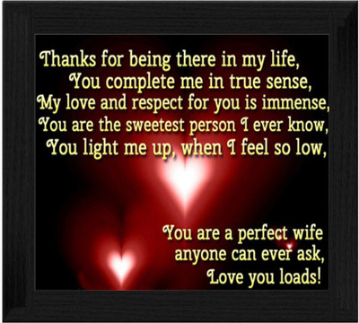 44% OFF on Ellicon B624 Love Message For Wife Showpiece - 19.5 cm