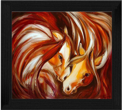 44% OFF on Ellicon B82 Horse Painting Showpiece - 19.5 cm