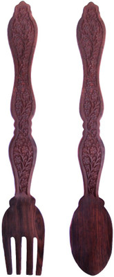 45% OFF on Pindia Beautiful Miniature Fork Spoon Wall Decor Hanging Panel Showpiece - 61 cm