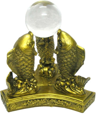 27% OFF on Eshoppee fang shui / vastu three fish for good luck,wealth and good future Showpiece - 11 cm