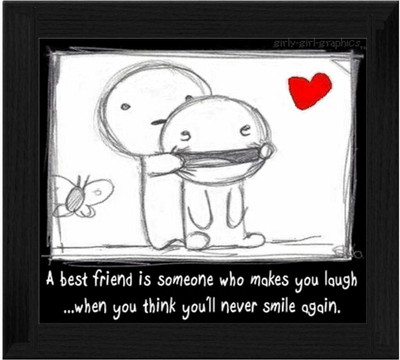 44% OFF on Ellicon B225 Best Friend Quotes Showpiece - 19.5 cm