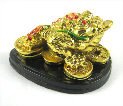 25% OFF on Eshoppee Fangshui / vastu three legged golden frogg (toad) for prosperity Showpiece - 8 cm 25% OFF on Eshoppee Fangshui / vastu three legged golden frogg (toad) for prosperity Showpiece - 8 cm