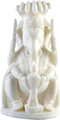 20% OFF on Aapno Rajasthan Ganesh On Anant Serpent Murti In White Marble Showpiece - 5.08 cm