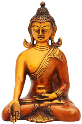 StatueStudio Buddha Sitting Red Showpiece - 15.24 cm StatueStudio Buddha Sitting Red Showpiece - 15.24 cm