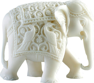 15% OFF on Aapno Rajasthan Royal Elephant Sculpture In White Marble Showpiece - 8.89 cm 15% OFF on Aapno Rajasthan Royal Elephant Sculpture In White Marble Showpiece - 8.89 cm