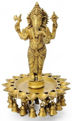Redbag Standing God Ganesha Lamp with Bell Showpiece - 38.1 cm Redbag Standing God Ganesha Lamp with Bell Showpiece - 38.1 cm