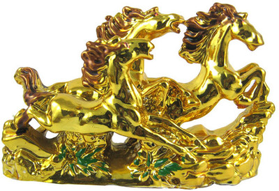 14% OFF on Eshoppee Fang shui / vastu charmed golden victory horse Showpiece - 14 cm 14% OFF on Eshoppee Fang shui / vastu charmed golden victory horse Showpiece - 14 cm