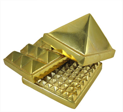 35% OFF on Eshoppee Vastu Fengshui Metal Pyramid Set Showpiece - 4.5 cm