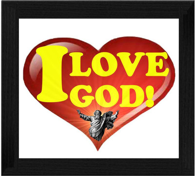 44% OFF on Ellicon B124 I Love God Showpiece - 19.5 cm