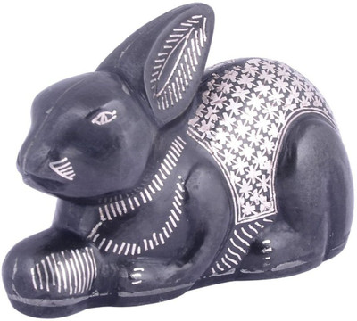 Sheela's Arts & Crafts Showpiece - 9 cm Silver, Black Sheela's Arts & Crafts Showpiece - 9 cm Silver, Black
