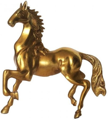 50% OFF on Aakrati Horse Walking Statue Made in Brass Metal Showpiece - 26 cm