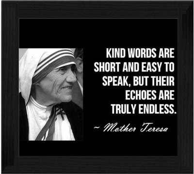 44% OFF on Ellicon B459 Famous Quotes By Mother Teressa Showpiece - 19.5 cm