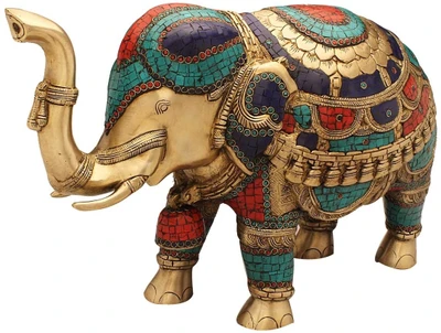 StatueStudio Elephant Stone Showpiece - 38.1 cm StatueStudio Elephant Stone Showpiece - 38.1 cm