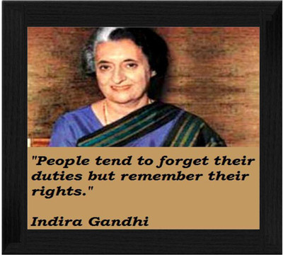 44% OFF on Ellicon B461 Famous Quotes By Indira Gandhi Showpiece - 19.5 cm