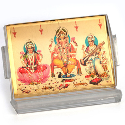 9% OFF on Ghasitaram Gifts LM 532 Laxmi Ganesh Saraswati Gold stand Showpiece -
