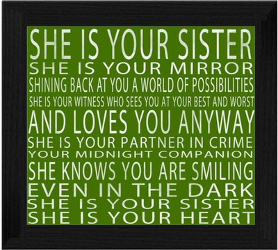 44% OFF on Ellicon B527 Sister Quotes Showpiece - 19.5 cm