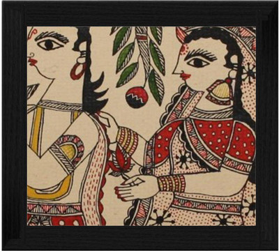 44% OFF on Ellicon B47 Radha Krishna Madhubani Painting Showpiece - 19.5 cm