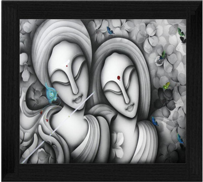 44% OFF on Ellicon B84 Black And White Painting Showpiece - 19.5 cm