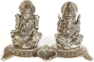 65% OFF on JaipurCrafts Laxmi Ganesha With Diya Showpiece - 10.16 cm