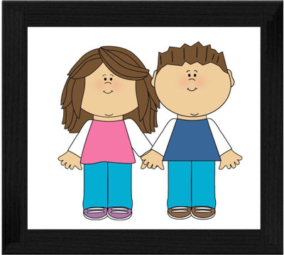 44% OFF on Ellicon B545 Brother And Sister Showpiece - 19.5 cm