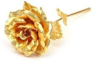 58% OFF on Jewel Fuel Exclusive Rose in 24 K Gold Showpiece - 16 cm