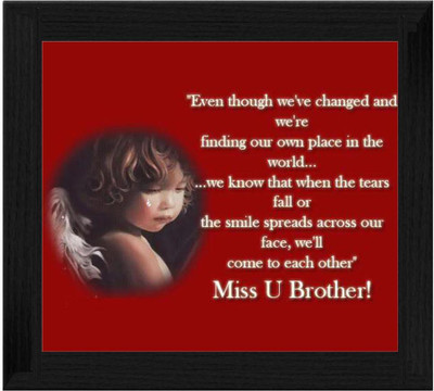 44% OFF on Ellicon B439 Miss You Brother Showpiece - 19.5 cm