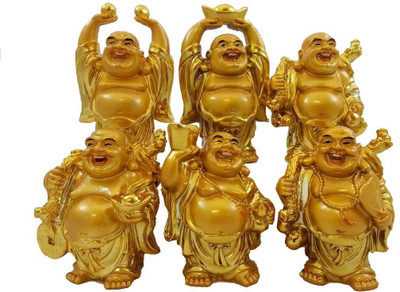 16% OFF on Divya Mantra Feng Shui Set of 6 Laughing Buddhas Showpiece - 4.5 cm 16% OFF on Divya Mantra Feng Shui Set of 6 Laughing Buddhas Showpiece - 4.5 cm